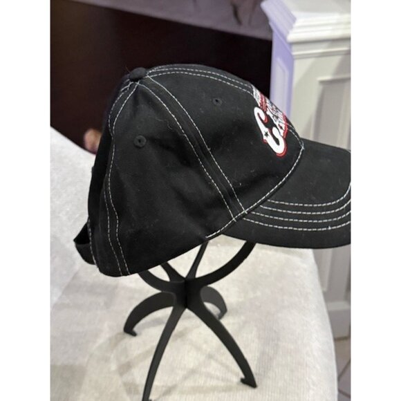 Vintage NASCAR Dale Earnhardt Johnny Cash Hat RCR 3 Black White Stitching Chase - Picture 4 of 9